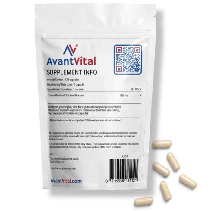 Choline Bitartraat – 500 mg Choline AvantVital 4