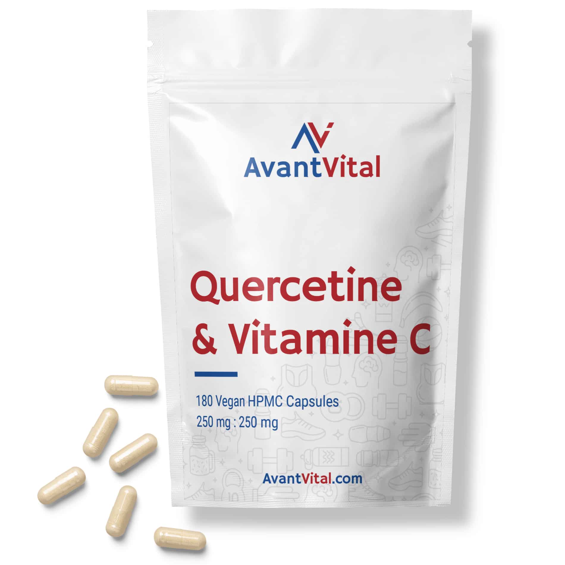 Quercetine & Vitamine C – 250 mg : 250 mg Immuunsysteem AvantVital 3