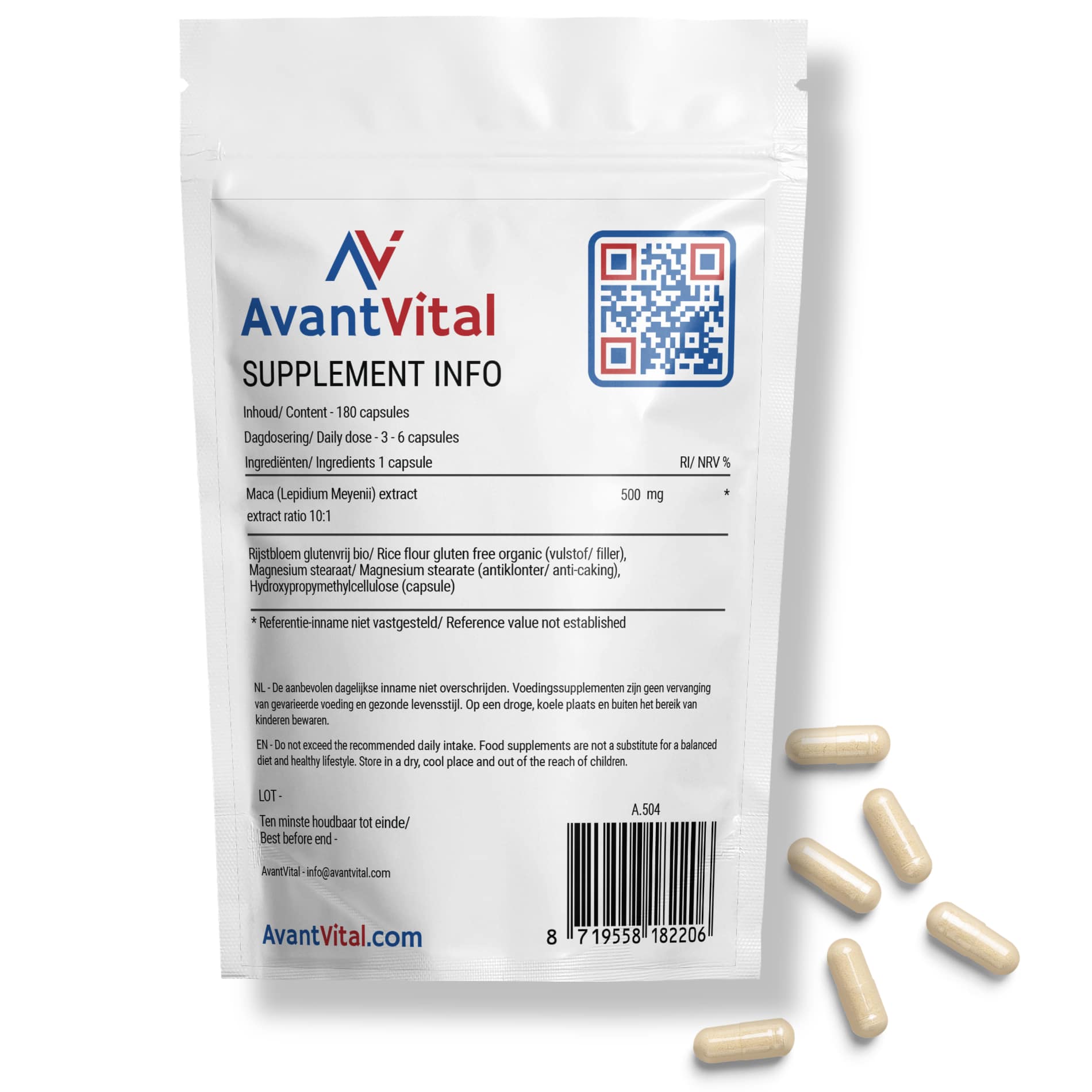 Maca – 500 mg Botanische extracten 4 Maca – 500 mg Botanische extracten AvantVital 4