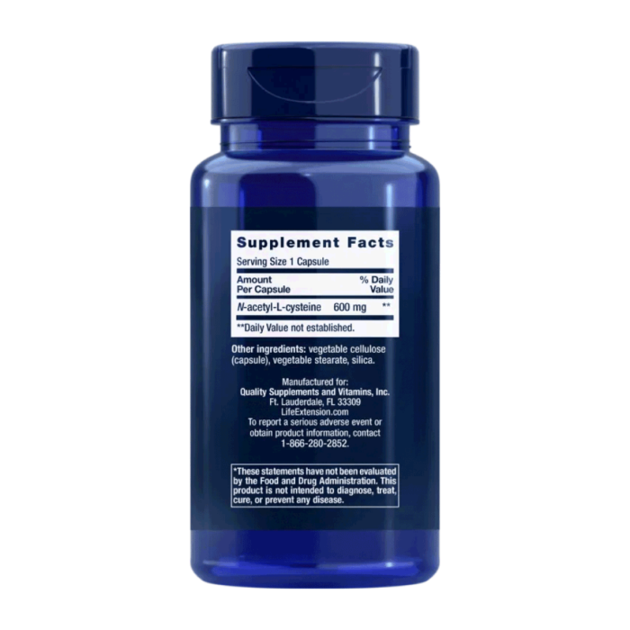 N-Acetyl-L-Cysteine (NAC) – 600 mg Detox & Cleansing AvantVital 4
