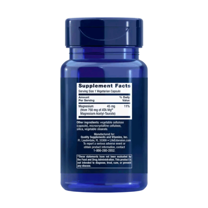 Magnesium Acetyl-Taurate – Calm-Mag – 750 mg Concentratie & Geheugen AvantVital 4