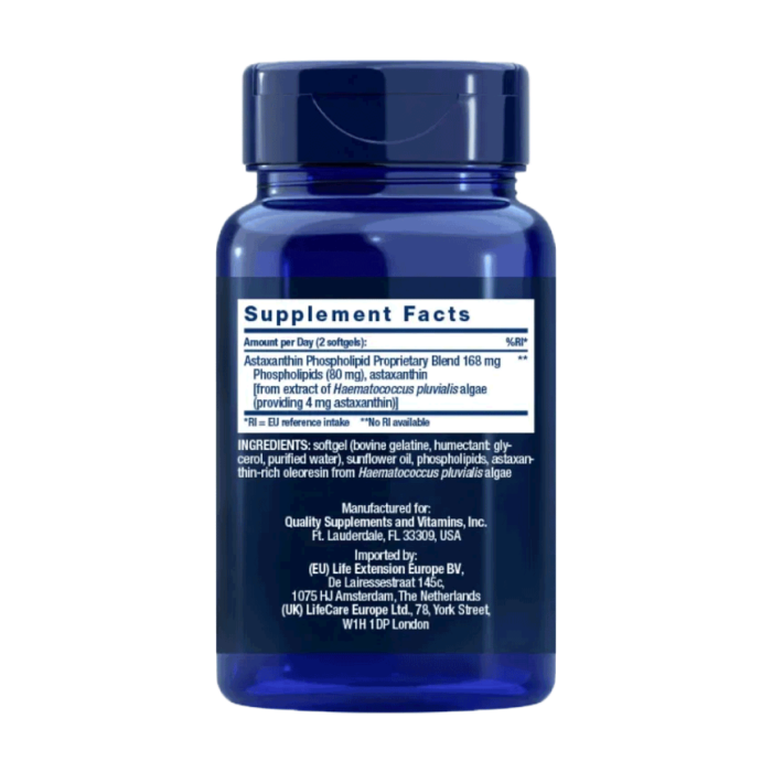 Astaxanthine – 4 mg Antioxidanten AvantVital 4