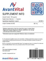 Acetyl-L-Carnitine (ALCAR) – 500 mg Sport & Fysieke Prestaties 8 Acetyl-L-Carnitine (ALCAR) – 500 mg Sport & Fysieke Prestaties AvantVital 8