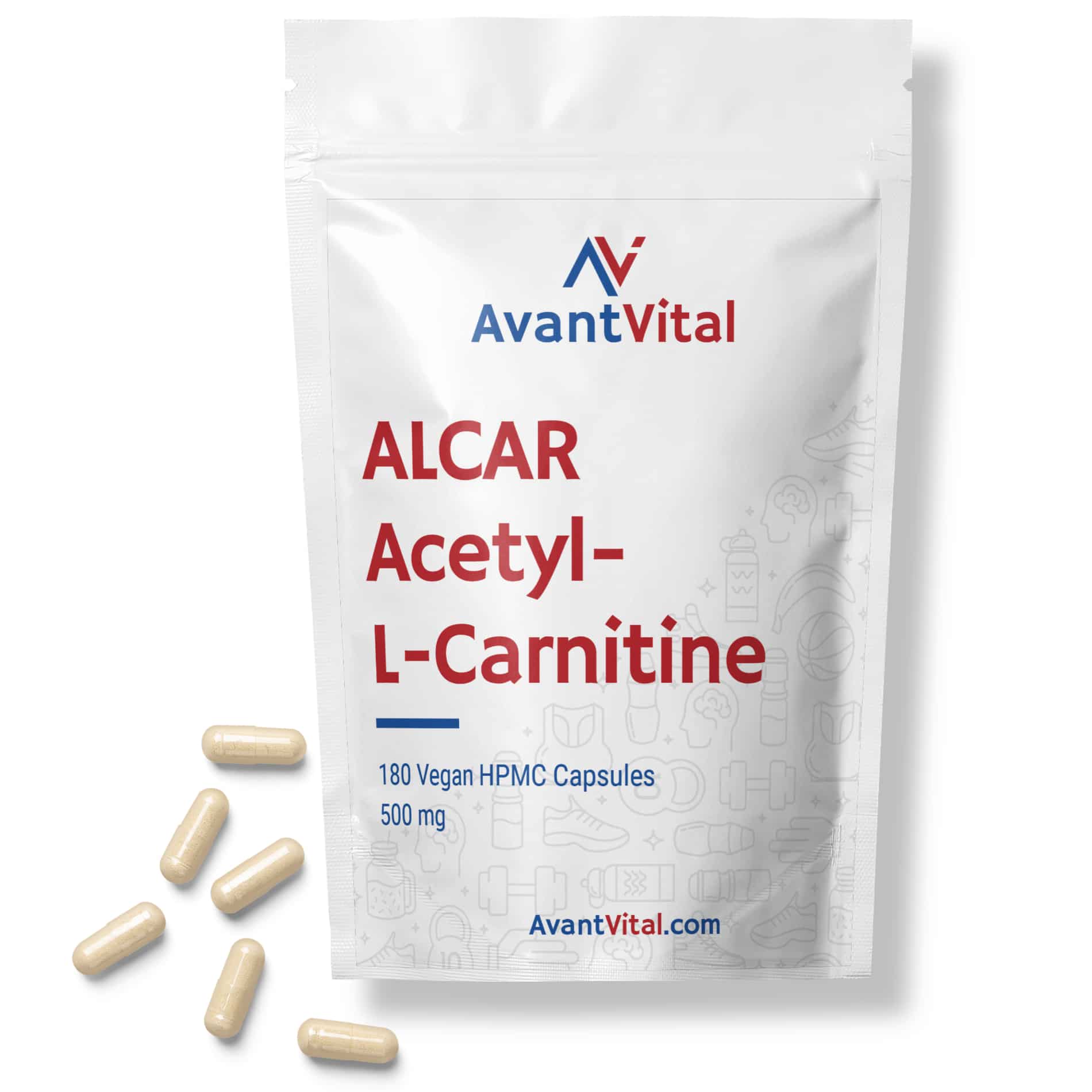 Acetyl-L-Carnitine (ALCAR) – 500 mg Sport & Fysieke Prestaties 3 Acetyl-L-Carnitine (ALCAR) – 500 mg Sport & Fysieke Prestaties AvantVital 3